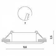Встраиваемый светильник Divinare Sciuscia 1765/02 PL-1 цвет Хром-2