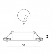 Встраиваемый светильник Divinare Sciuscia 1765/03 PL-1 цвет Белый-2