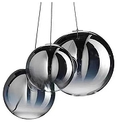 Подвесной светильник iLedex Selfie 19152P/3-6W-3000K SL цвет плафона/подвески Дымчатый, цвет арматуры Серебро