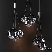 Подвесной светильник iLedex Selfie 19152P/3-6W-3000K SL цвет плафона/подвески Дымчатый, цвет арматуры Серебро-1