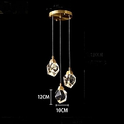 Подвесной светильник Imperiumloft Cr1stel-One01 193596-26 цвет плафона/подвески Прозрачный, цвет арматуры Латунь-1