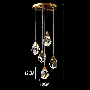 Подвесной светильник Imperiumloft Cr1stel-One01 193598-26 цвет плафона/подвески Прозрачный, цвет арматуры Латунь-1