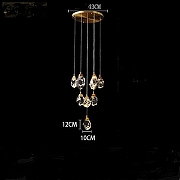 Подвесной светильник Imperiumloft Cr1stel-One01 193599-26 цвет плафона/подвески Прозрачный, цвет арматуры Латунь-1