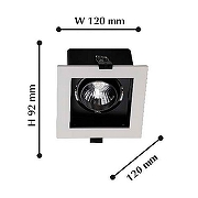 Встраиваемый светильник Favourite Flashled 1988-1C цвет Серый, Черный-1