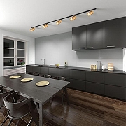 Светильник на штанге Escada 20001 20001TRA/01 BR цвет плафона/подвески Латунь, цвет арматуры Черный-4