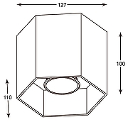 Накладной светильник Zumaline Polygon 20035-GD цвет плафона/подвески Золото, цвет арматуры Золото-2