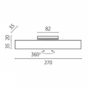 Накладной светильник Lightstar Lilla 202037 цвет плафона/подвески Белый, Черный, цвет арматуры Черный-5