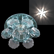 Встраиваемый светильник Sneha 2022/B G9 CR+LBL цвет плафона/подвески Синий, цвет арматуры Хром-1