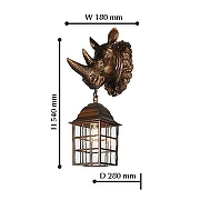 Бра Favourite Hunt 2033-1W цвет плафона/подвески Прозрачный, цвет арматуры Коричневый-3