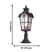 Ландшафтный светильник Favourite Bristol 2036-1T цвет плафона/подвески Коричневый, цвет арматуры Коричневый-1