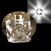 Встраиваемый светильник Sneha 2050/B G9 GD цвет Золото, Прозрачный
