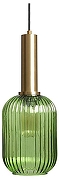 Подвесной светильник Loft it 1r1s 2 2072-A+BR цвет плафона/подвески Зеленый, цвет арматуры Латунь