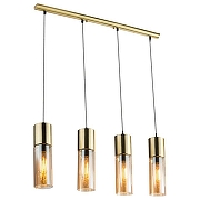 Подвесной светильник Globo Annika 21000-4HM цвет плафона/подвески Янтарный, цвет арматуры Золото