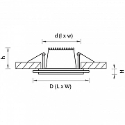 Встраиваемый светильник Lightstar Acr1 212032 цвет плафона/подвески Белый, Прозрачный, цвет арматуры Белый-1