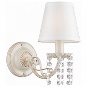 Бра F-promo Poletta 2129-1W цвет плафона/подвески Белый, Прозрачный, цвет арматуры Слоновая кость