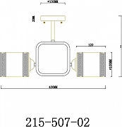 Светильник на штанге Velante 215-507-02 цвет плафона/подвески Янтарный, цвет арматуры Бронза-1