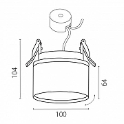 Встраиваемый светильник Lightstar Acuto 215856 цвет плафона/подвески Белый, цвет арматуры Белый-6