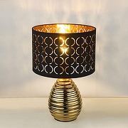 Настольная лампа Globo Mirauea 21616 цвет плафона/подвески Золото, Черный, цвет арматуры Золото-4