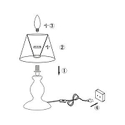 Настольная лампа Globo Metalic 21691 цвет плафона/подвески Серый, цвет арматуры Серый-2