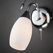 Бра Eurosvet G1nevra 22080/1 хром цвет плафона/подвески Белый, цвет арматуры Хром-2