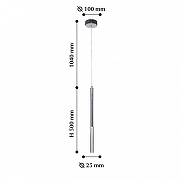 Подвесной светильник Favourite Cylindro 2209-1P цвет плафона/подвески Прозрачный, цвет арматуры Серебро-4