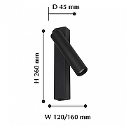 Бра Favourite Specimen 2227-1W цвет плафона/подвески Черный, цвет арматуры Черный-1