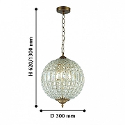 Подвесной светильник Favourite Orientalium 2296-3P цвет плафона/подвески Прозрачный, цвет арматуры Бронза-5