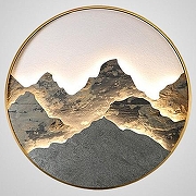 Накладной светильник Imperiumloft Dawn01 231044-23 цвет плафона/подвески Черный, цвет арматуры Латунь