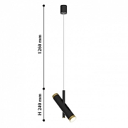 Подвесной светильник Favourite Duplex 2324-2P цвет плафона/подвески Черный, Золото, цвет арматуры Черный-3