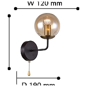 Бра F-promo Modestus 2344-1W цвет плафона/подвески Коньячный, цвет арматуры Коричневый-4