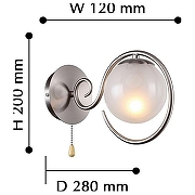 Бра F-promo Fabbio 2349-1W цвет плафона/подвески Белый, цвет арматуры Никель-4