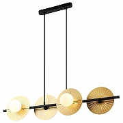 Подвесной светильник Favourite Sonnenblume 2356-4P цвет плафона/подвески Белый, цвет арматуры Золото, Черный-1