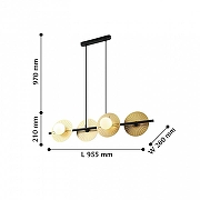 Подвесной светильник Favourite Sonnenblume 2356-4P цвет плафона/подвески Белый, цвет арматуры Золото, Черный-4