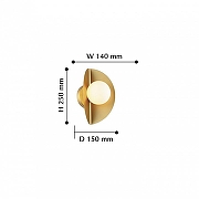 Бра Favourite Kernel 2366-1W цвет плафона/подвески Белый, цвет арматуры Золото-2