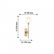 Бра Favourite Babylon 2515-1W цвет плафона/подвески Белый, цвет арматуры Золото-4