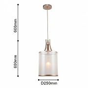 Подвесной светильник Favourite Himiko 2551-1P цвет плафона/подвески Белый, цвет арматуры Латунь-2