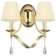 Бра Favourite Amabilis 2596-2W цвет плафона/подвески Бежевый, Прозрачный, цвет арматуры Золото