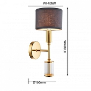 Бра Favourite Laciness 2609-1W цвет плафона/подвески Прозрачный, Хром, цвет арматуры Золото-2