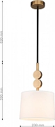 Подвесной светильник Favourite Roshe 2624-1P цвет плафона/подвески Белый, цвет арматуры Латунь-9