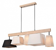 Подвесной светильник Velante 267 267-713-05 цвет плафона/подвески Белый, Бежевый, Черный, цвет арматуры Коричневый, Черный-1