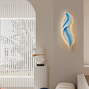 Накладной светильник Arte Milano AM-268101 268101/D160/H630/19W/6K Bl цвет плафона/подвески Белый, Синий, цвет арматуры Белый-8