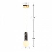 Подвесной светильник Favourite Fest 2749-1P цвет плафона/подвески Белый, цвет арматуры Золото, Черный-5