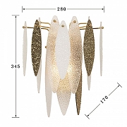 Бра Favourite Inventio 2754-2W цвет плафона/подвески Золото, Прозрачный, цвет арматуры Золото-3