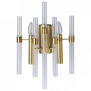 Накладной светильник MW-Light Альгеро 3 285021002 цвет плафона/подвески Прозрачный, цвет арматуры Латунь