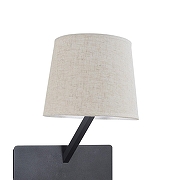 Бра с подсветкой и полкой Favourite Liga 2896-1W цвет плафона/подвески Бежевый, цвет арматуры Коричневый, Черный-1