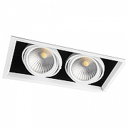 Встраиваемый светильник Feron Saffit AL212 29780 цвет плафона/подвески Прозрачный, цвет арматуры Белый, Черный