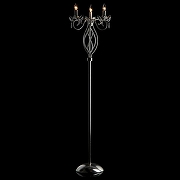 Торшер Chiaro Валенсия 3 299042303 цвет плафона/подвески Прозрачный, цвет арматуры Серебро-1