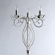 Торшер Chiaro Валенсия 3 299042303 цвет плафона/подвески Прозрачный, цвет арматуры Серебро-3