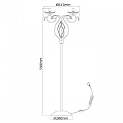 Торшер Chiaro Валенсия 3 299042303 цвет плафона/подвески Прозрачный, цвет арматуры Серебро-7