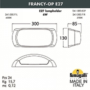 Накладной светильник Fumagalli Francy 2A1.000.000.WYF1R цвет плафона/подвески Белый, цвет арматуры Белый-5